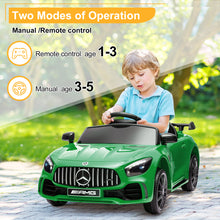 Load image into Gallery viewer, 12V Ride on Car for Girls and Boys Licensed Mercedes Benz Electric Vehicle, MP3, AUX, TF Card Slot, Ride on Toy for 3-5 Years Old