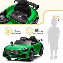Load image into Gallery viewer, 12V Ride on Car for Girls and Boys Licensed Mercedes Benz Electric Vehicle, MP3, AUX, TF Card Slot, Ride on Toy for 3-5 Years Old