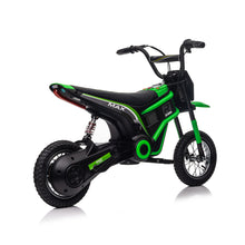 Load image into Gallery viewer, iRerts 24V Ride On Motocross Motorcycle, Kids Electric Dirt Bike for Boys 8-12, Kids Motorcycle with Dual Suspension, MP3 Player, Speeds up to 14.29MPH, Green