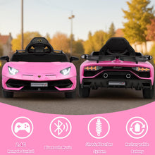 Load image into Gallery viewer, iRerts Pink 24V Lamborghini Xago Battery Powered Ride On Cars with Remote Control for Boys Girls Gifts, Kids Ride on Toys with Bluetooth, Music, MP3, USB, LED lights