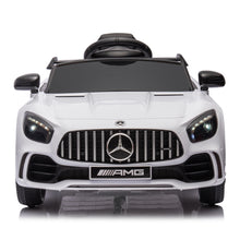 Load image into Gallery viewer, iRerts 12 Volt Ride on Toys for Toddlers, Licensed Mercedes Benz Ride On Car with Remote Control, Battery Powered Kids Electric Car with Music, USB/AUX/SD Ports, LED Lights, 4 Wheel Suspension, White