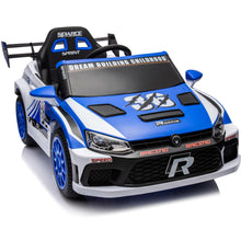 Load image into Gallery viewer, iRerts Blue 12V Powered Ride on Cars with Remote Control, 4 Wheeler Electric Car Vehicle for Kids Boys Girls 3-6 Years Old, Kids Ride on Toy with Swaying, Bluetooth, Music, USB/AUX Port, LED Light