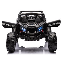 Load image into Gallery viewer, iRerts Black 12V Battery Powered Ride on UTV Cars for Boys Girls, Kids Ride on Toys with Remote Control, Music, LED Light, USB, Bluetooth, 4 Wheels Kids Electric Vehicle for Christmas Birthday Gifts
