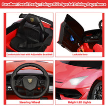 Load image into Gallery viewer, iRerts Red 24V Lamborghini Xago Battery Powered Ride On Cars with Remote Control for Boys Girls Gifts, Kids Ride on Toys with Bluetooth, Music, MP3, USB, LED lights