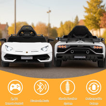 Load image into Gallery viewer, iRerts White 24V Lamborghini Xago Battery Powered Ride On Cars with Remote Control for Boys Girls Gifts, Kids Ride on Toys with Bluetooth, Music, MP3, USB, LED lights