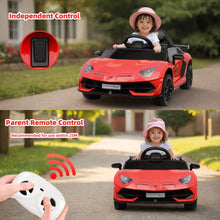 Load image into Gallery viewer, iRerts Red 24V Lamborghini Xago Battery Powered Ride On Cars with Remote Control for Boys Girls Gifts, Kids Ride on Toys with Bluetooth, Music, MP3, USB, LED lights
