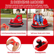Load image into Gallery viewer, iRerts 12V Bumper Cars for Kids, Bumper Car Ride on with Remote Control, Battery Powered Kids Ride on Toys for 2-5 Year Old Boys Girls, Kids Electric Cars with Bluetooth, Music, LED Light, Red