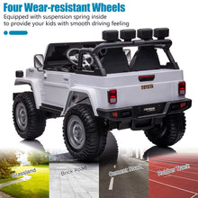 Load image into Gallery viewer, 24V Ride on Cars 2 Seater, Licensed Toyota FJ40 Ride on Toys with Remote Control, Kids Electric Vehicle with Bluetooth, FM Radio, USB, Music, Gifts for 3-6 Years Old Boys Girls, White