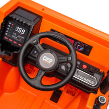 Load image into Gallery viewer, iRerts Ride on Dump Truck for Boys, 12V Ride on Car with Remote Control, 4 Wheel Construction Vehicles with Electric Dump Bed and Shovel, Powered Ride on Toys with Bluetooth, Music, USB Port, Orange