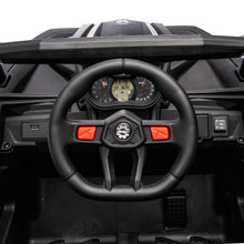 Load image into Gallery viewer, iRerts Black 12V Battery Powered Ride on UTV Cars for Boys Girls, Kids Ride on Toys with Remote Control, Music, LED Light, USB, Bluetooth, 4 Wheels Kids Electric Vehicle for Christmas Birthday Gifts