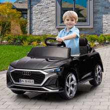 Load image into Gallery viewer, Ride on Toy Car Kids for Boys Girls, Licensed Audi SQ8 12V Ride on Cars with Remote Control, Battery Powered Electric Vehicle Car for Kids with Music, LED Lights, 3 Speed, 4 Wheeler, Black
