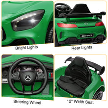 Load image into Gallery viewer, Mercedes Benz Ride on Toys for Kids Boys Girls, 12V Kids Ride on Sports Cars with Remote Control, Battery Powered Electric Cars Vehicle for Kids with LED Headlights, MP3, USB, TF Card Slot, Green