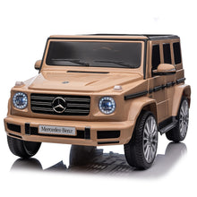 Load image into Gallery viewer, 24V Ride On Cars with Remote Control, Licensed Mercedes Benz G500 Kids Electric Car for Boys Girls Gifts, Battery Powered Ride on Trucks Toys with Bluetooth, MP3, Music, Led Lights, USB, Yellow