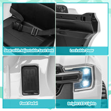 Load image into Gallery viewer, iRerts White 12V Ford Ranger Powered Ride on Car with Remote Control, Kids Electric Car for Boys Girls 3-6 Ages, Kids Ride on Toys with Bluetooth, Music, USB Port, Horn, LED Lights