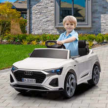 Load image into Gallery viewer, Ride on Toy Car Kids for Boys Girls, Licensed Audi SQ8 12V Ride on Cars with Remote Control, Battery Powered Electric Vehicle Car for Kids with Music, LED Lights, 3 Speed, 4 Wheeler, White