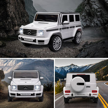 Load image into Gallery viewer, 24V Ride On Cars with Remote Control, Licensed Mercedes Benz G500 Kids Electric Car for Boys Girls Gifts, Battery Powered Ride on Trucks Toys with Bluetooth, MP3, Music, Led Lights, USB, White