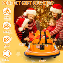 Load image into Gallery viewer, iRerts 12V Bumper Cars for Kids, Bumper Car Ride on with Remote Control, Battery Powered Kids Ride on Toys for 2-5 Year Old Boys Girls, Kids Electric Cars with Bluetooth, Music, LED Light, Orange