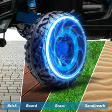 Load image into Gallery viewer, iRerts Blue 24V Battery Powered Ride on UTV Cars for Boys Girls, Kids Ride on Toys with Remote Control, Music, LED Light, USB, Bluetooth, Large Seat Kids Electric Vehicle for Christmas Birthday Gifts