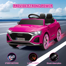 Load image into Gallery viewer, Ride on Toy Car Kids for Boys Girls, Licensed Audi SQ8 12V Ride on Cars with Remote Control, Battery Powered Electric Vehicle Car for Kids with Music, LED Lights, 3 Speed, 4 Wheeler, Pink