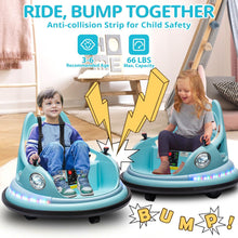 Load image into Gallery viewer, iRerts 12V Bumper Cars for Kids, Bumper Car Ride on with Remote Control, Battery Powered Kids Ride on Toys for 2-5 Year Old Boys Girls, Kids Electric Cars with Bluetooth, Music, LED Light, Blue