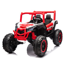 Load image into Gallery viewer, iRerts Red 24V Battery Powered Ride on UTV Cars for Boys Girls, 2 Seater Kids Ride on Toys with Remote Control, Music, LED Light, USB, Bluetooth, Kids Electric Vehicle for Christmas Birthday Gifts