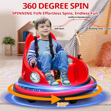 Load image into Gallery viewer, iRerts 12V Bumper Cars for Kids, Bumper Car Ride on with Remote Control, Battery Powered Kids Ride on Toys for 2-5 Year Old Boys Girls, Kids Electric Cars with Bluetooth, Music, LED Light, Red