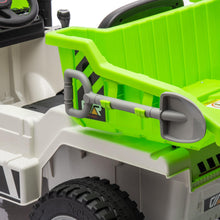 Load image into Gallery viewer, iRerts Ride on Dump Truck for Boys, 12V Ride on Car with Remote Control, 4 Wheel Construction Vehicles with Electric Dump Bed and Shovel, Powered Ride on Toys with Bluetooth, Music, USB Port, White