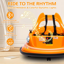 Load image into Gallery viewer, iRerts 12V Bumper Cars for Kids, Bumper Car Ride on with Remote Control, Battery Powered Kids Ride on Toys for 2-5 Year Old Boys Girls, Kids Electric Cars with Bluetooth, Music, LED Light, Orange