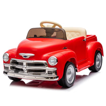 Load image into Gallery viewer, iRerts Red 12V Chevrolet 3100 Powered Ride on Cars with Remote Control, Electric Car for Kids with Bluetooth, Music, USB Port, LED Light, 4 Wheels Kids Ride on Toys for Toddlers Boys Girls 3-6 Ages