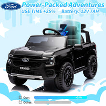 Load image into Gallery viewer, 12V Ride on Cars with Remote Control, Ford Ranger Electric Cars for Kids with Bluetooth, Music, USB Port, Horn, LED Lights, Battery Powered Ride on Toys for Kids Boys Girls 3-6 Ages Gifts, Black