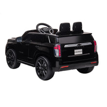 Load image into Gallery viewer, iRerts 12V Battery Powered Ride on Cars with Remote Control, Licensed Chevrolet Tahoe Kids Electric Cars for 3-6 Ages Kids Gift, Ride On Toy with Bluetooth, Music, MP3/USB/AUX Port, LED Light, Black