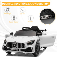 Load image into Gallery viewer, Mercedes Benz Ride on Toys for Kids Boys Girls, 12V Kids Ride on Sports Cars with Remote Control, Battery Powered Electric Cars Vehicle for Kids with LED Headlights, MP3, USB, TF Card Slot, White