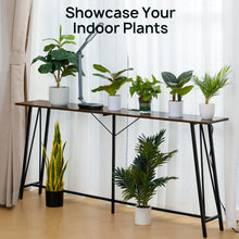 Load image into Gallery viewer, iRerts Entryway Table, Narrow Console Table Hallway Table with Metal Frame and MDF Tabletop, Industrial Long Entrance Sofa Table Foyer Tables for Entryway Hallway Living Room Home Office, Black