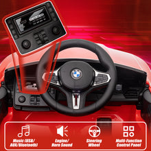 Load image into Gallery viewer, BMW M4 Red 12V Ride On Cars with Remote Control, Battery Powered Ride on Toys with Music, Bluetooth, Story, USB/MP3 Port, LED Light, Kids Electric Vehicle for Boys Girls with Wheels, Easy to Carry