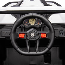 Load image into Gallery viewer, iRerts White 12V Battery Powered Ride on UTV Cars for Boys Girls, Kids Ride on Toys with Remote Control, Music, LED Light, USB, Bluetooth, 4 Wheels Kids Electric Vehicle for Christmas Birthday Gifts