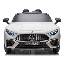 Load image into Gallery viewer, 24V Ride on Cars with Remote Control, Mercedes-Benz SL63 Ride on Toys with Bluetooth Music, LED Light, 4 Wheels Suspension, Battery Powered Electric Car for Kids Boys Girls 3-8 Years Old Gifts, White