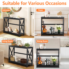 Load image into Gallery viewer, iRerts Console Tables for Entryway, Couch Table Behind Sofa Hallway Table, Narrow Sofa Table with Metal Legs, Classic Entryway Table for Home, Hallway, Living Room, Bedroom, Light Walnut