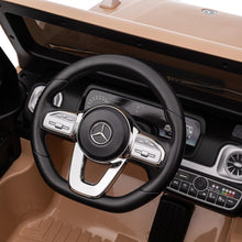 Load image into Gallery viewer, 24V Ride On Cars with Remote Control, Licensed Mercedes Benz G500 Kids Electric Car for Boys Girls Gifts, Battery Powered Ride on Trucks Toys with Bluetooth, MP3, Music, Led Lights, USB, Yellow