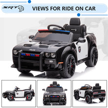 Load image into Gallery viewer, Kids Ride on Police Cars with Remote Control, Licensed Dodge Challenger Battery Powered Kids Electric Car, Ride on Toys for Kids Boys Girls 3-5 Ages Gift with Bluetooth, Music, USB/MP3 Port, LED Light