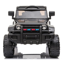 Load image into Gallery viewer, iRerts Black Kids 12V Ride on Truck with Remote Control for 2- 4 Years Old, Horn, LED Lights, MP3 Player, Radio, USB Port, Spring Suspension