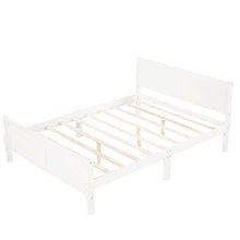 Load image into Gallery viewer, iRerts Wood Full Platform Bed Frame, Modern Full Bed Frame with Headboard, Full Size Wood Platform Bed with Wooden Slat Support, No Box Spring Needed, Easy Assembly, White