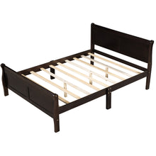 Load image into Gallery viewer, iRerts Wood Queen Platform Bed Frame, Modern Queen Bed Frame with Headboard, Queen Size Wood Platform Bed with Wooden Slat Support, No Box Spring Needed, Easy Assembly, Espresso