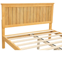 Load image into Gallery viewer, iRerts Wood Full Bed Frame, Full Platform Bed Frame with Headboard, Modern Full Size Platform Bed Frame with Slat Support, Full Size Bed Frame No Box Spring Needed for Bedroom Apartment, Natural