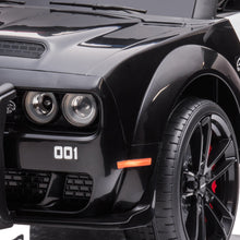 Load image into Gallery viewer, iRerts DG03 White 12V Dodge Challenger Powered Ride On Police Cars with Remote Control, USB, AUX, MP3, FM Function, LED Headlight