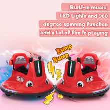 Load image into Gallery viewer, iRerts 12 Volt Bumper Car for Kids Toddlers, Battery Powered Ride On Bumper Car with Remote Control, Kids Ride on Toys for 3-8 Year Old Boys Girls, Baby Bumper Car with Music, Flashing Lights