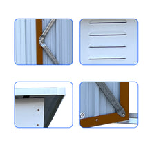 Load image into Gallery viewer, iRerts Garden Shed, 5FT x 3FT Outdoor Storage Shed Storage House, Metal Outdoor Shed Tool Shed with Lockable Door and Apex Roof, Outside Sheds for Backyard Garden Patio Lawn, White+Yellow