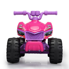 Load image into Gallery viewer, iRerts Pink 6V Battery Powered Ride on ATV Cars with Music, LED Lights, Spray Device, Kids Ride on ATV Electric Quad Car for Toddlers Boys Girls 3-5 Year Old Boys Girls Gifts