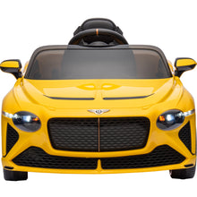 Load image into Gallery viewer, Ride On Toys with Remote Control, Licensed Bentley Mulsanne 12V Ride On Cars for Boys Girls, Electric Ride on Vehicle with Music, USB/MP3, LED Light, Battery Powered Electric Cars for Kids Gift, Yellow