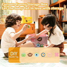 Load image into Gallery viewer, iRerts Kids Toy Storage Bin for Boys and Girls, Portable Lightweight DIY Toy Organizer with Handles and Buckle, Outdoor Indoor Use