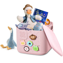 Load image into Gallery viewer, iRerts Kids Toy Storage Bin for Boys and Girls, Portable Lightweight DIY Toy Organizer with Handles and Buckle, Outdoor Indoor Use